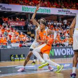 1. Basketball Bundesliga, easyCredit BBL, Saison 2023/2024, Herren, Playoffs, Viertelfinale, Spiel 4, 23.05.2024, RASTA Vechta -  NINERS Chemnitz